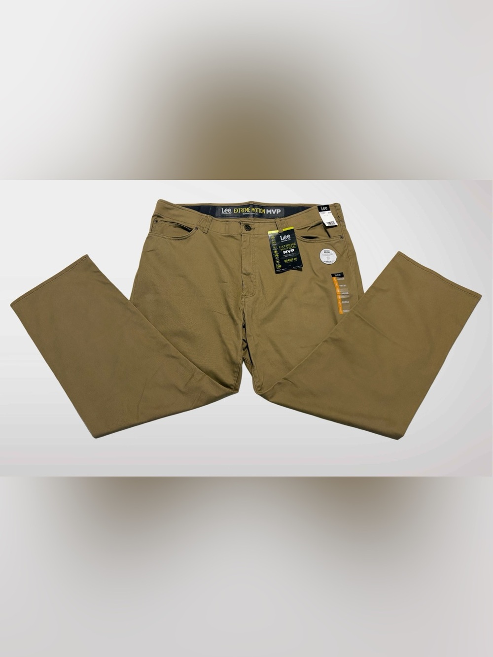 Brand New Men's 46x32 Lee Oscar Chino Jeans - Khaki NWT